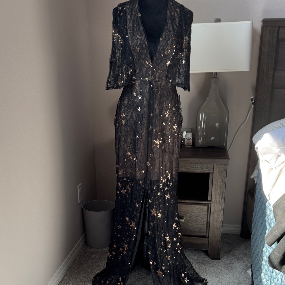 BCBGMaxAzria Black Lace Dress New with Tag ($498)